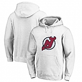Men's Customized New Jersey Devils White All Stitched Pullover Hoodie,baseball caps,new era cap wholesale,wholesale hats